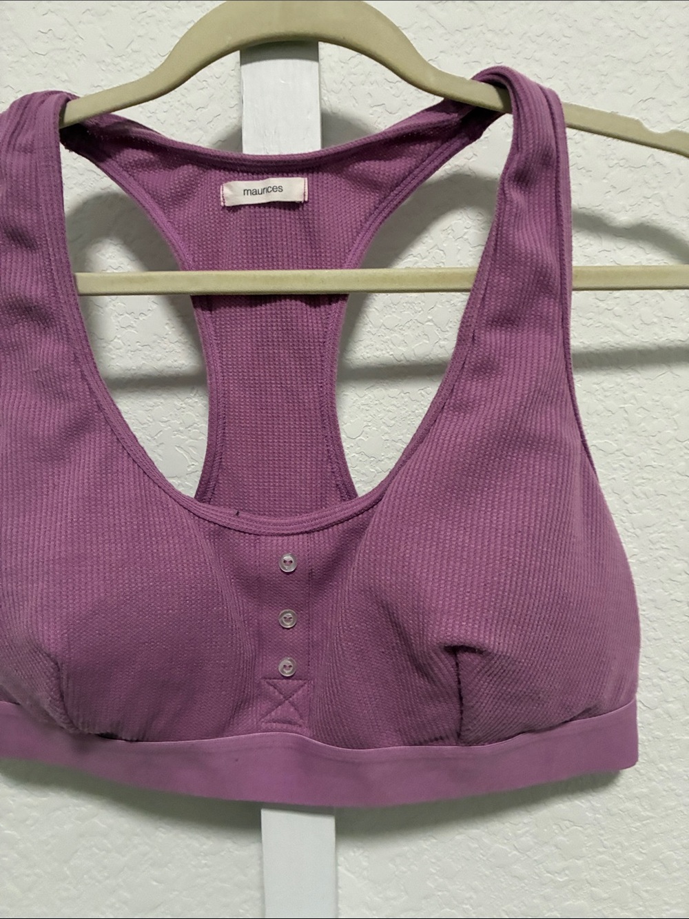 Maurices Purple Ribbed Racerback Bralette - Picture 4 of 6